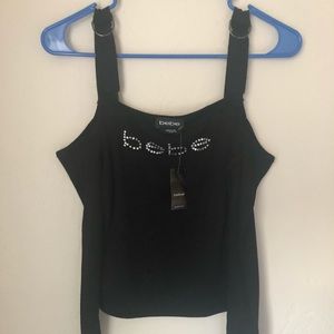 Bebe off the shoulder crop top.